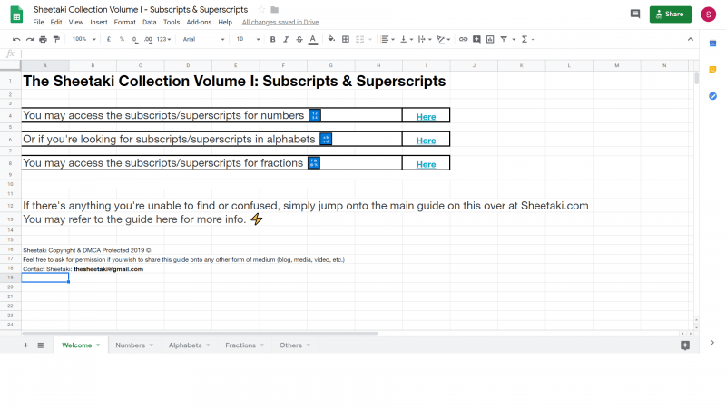 3 Ways to Add Subscript and Superscript Numbers in Google Sheets