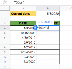 How to Use TODAY Function in Google Sheets [Step-By-Step]