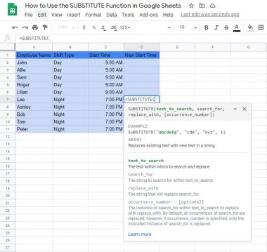 How to Use the SUBSTITUTE Function in Google Sheets: Step-By-Step