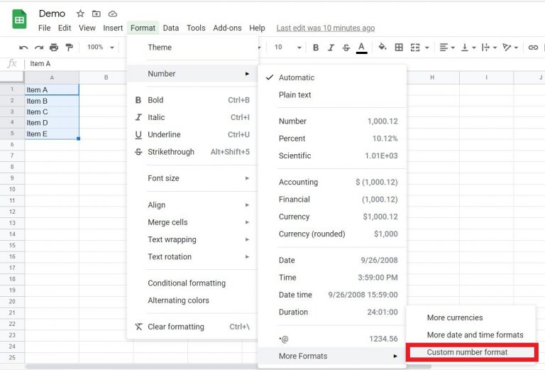 How to Insert Bullets in Google Sheets StepByStep Sheetaki
