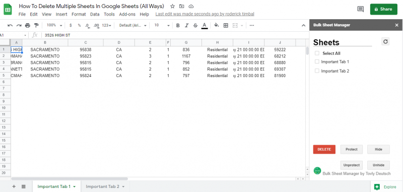 How to Delete Multiple Sheets in Google Sheets: Step-By-Step
