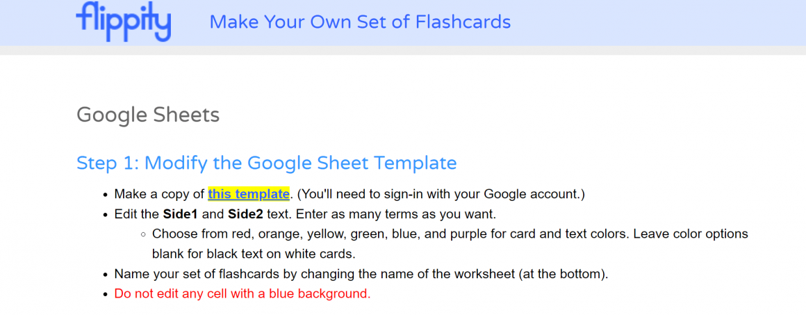 How to Create Flashcards in Google Sheets - Sheetaki