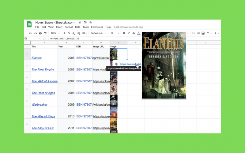 full images on hover in Google Sheets