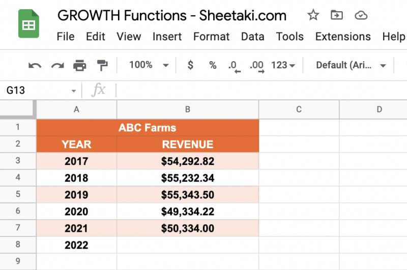 How To Use GROWTH Function In Google Sheets Sheetaki