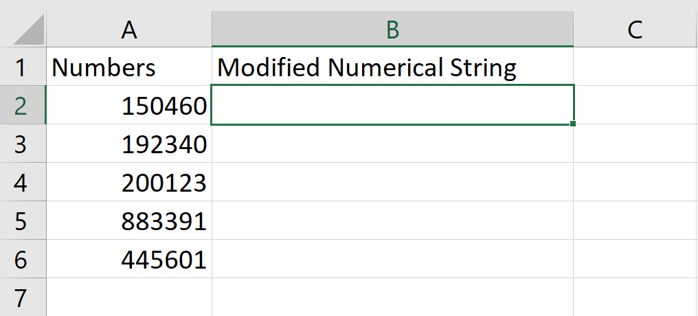 select cell to place REPLACE function