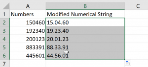How to Insert a Dot Between Numbers in Excel - Sheetaki