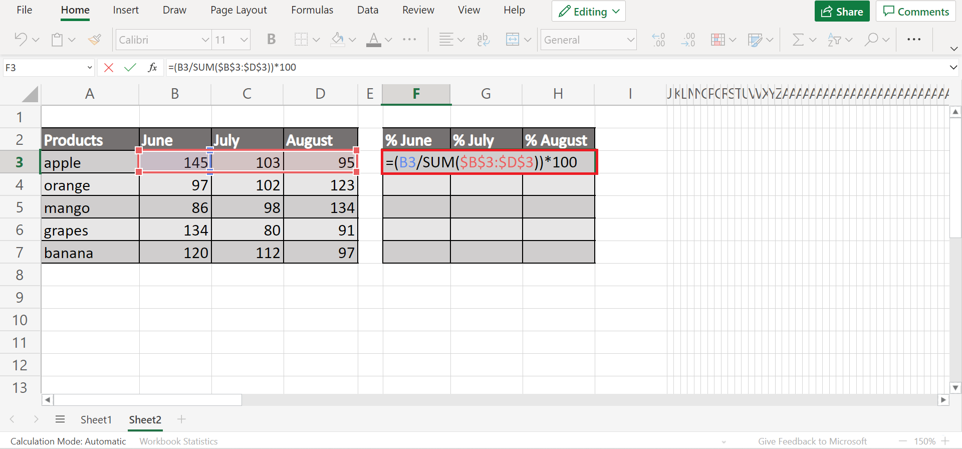 Conditional Formatting on Stacked Bar Chart in Excel