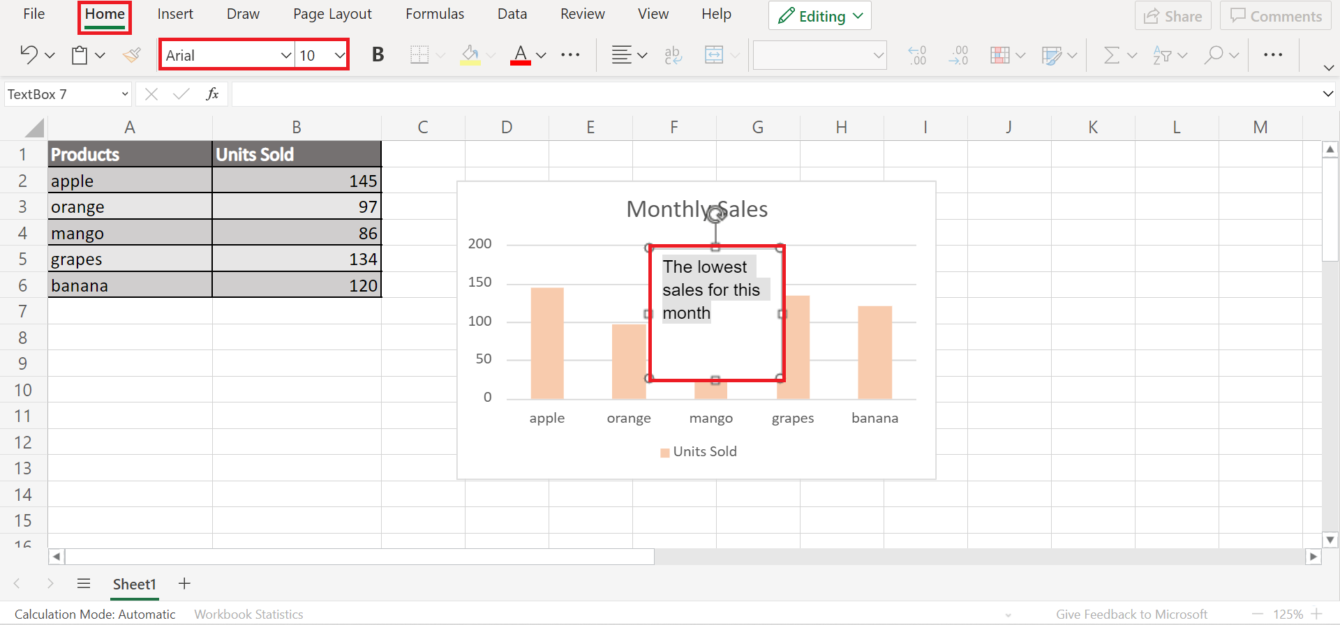 Add Comment to Data Point on Chart in Excel