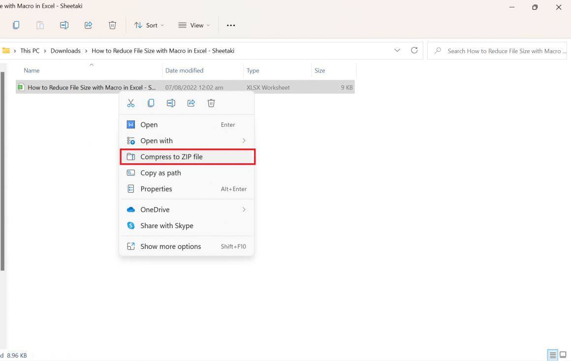 How To Reduce File Size With Macro In Excel Sheetaki