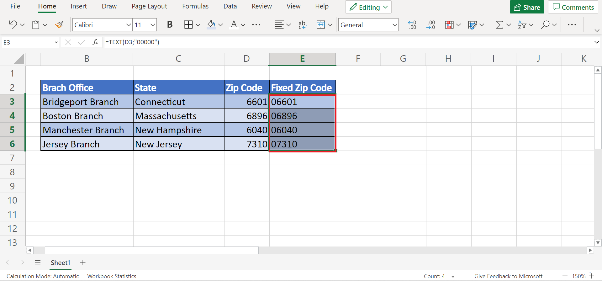 Keep Leading Zeros in Excel CSV