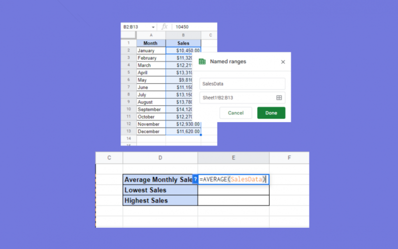 How to Create Named Ranges in Google Sheets