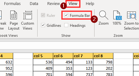 fix missing row numbers and column letters