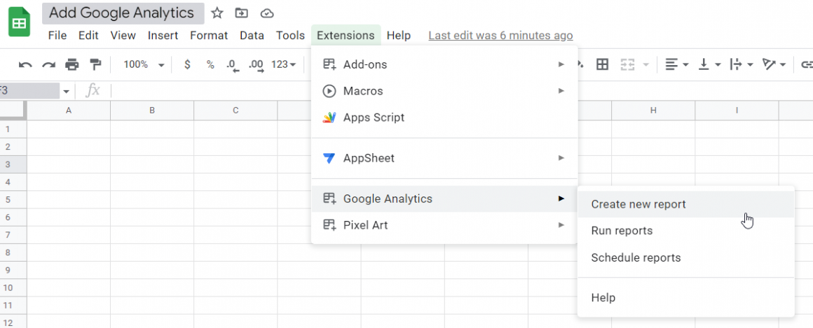 How to Import Google Analytics to Google Sheets
