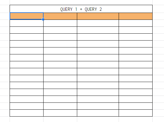 select cell to place new query function