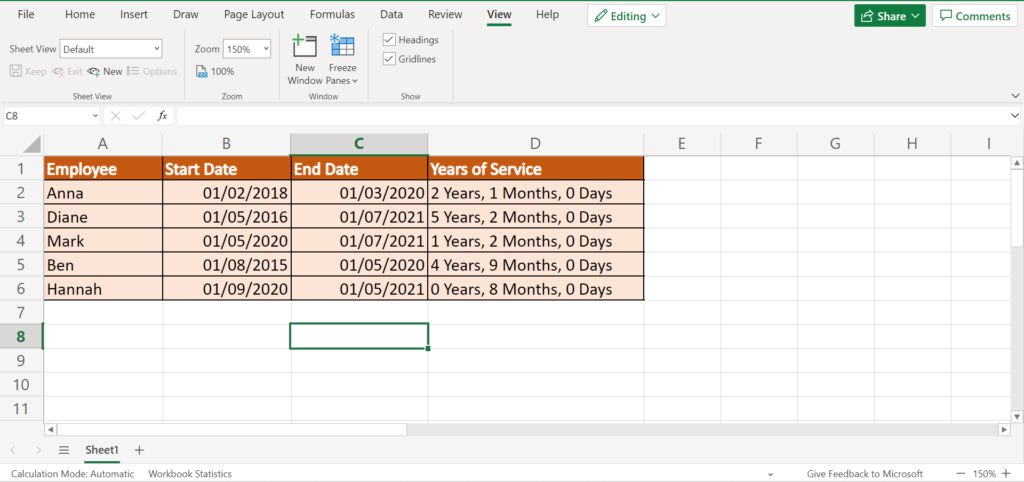 how-to-calculate-years-of-service-in-excel-sheetaki