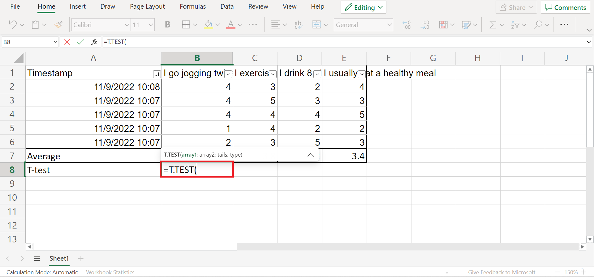 Analyze Quantitative Data in Excel