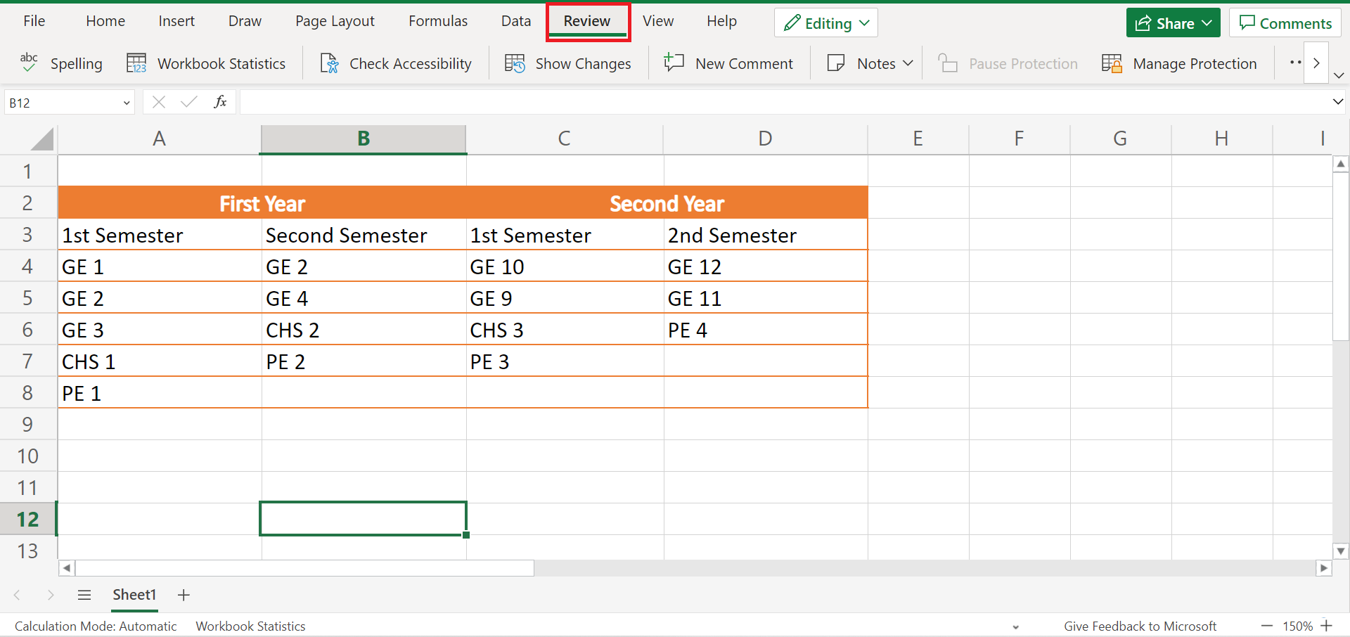 Fix Unable to Merge Cells on Table in Excel
