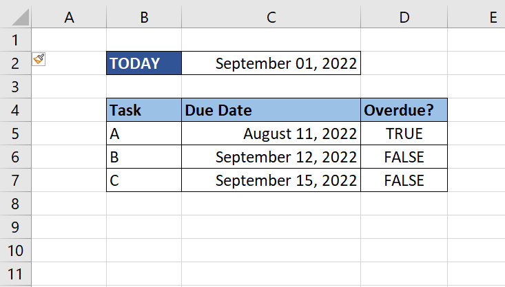 compare dates in Excel
