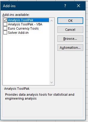 use analysis toolpak to solve confidence interval for a population mean