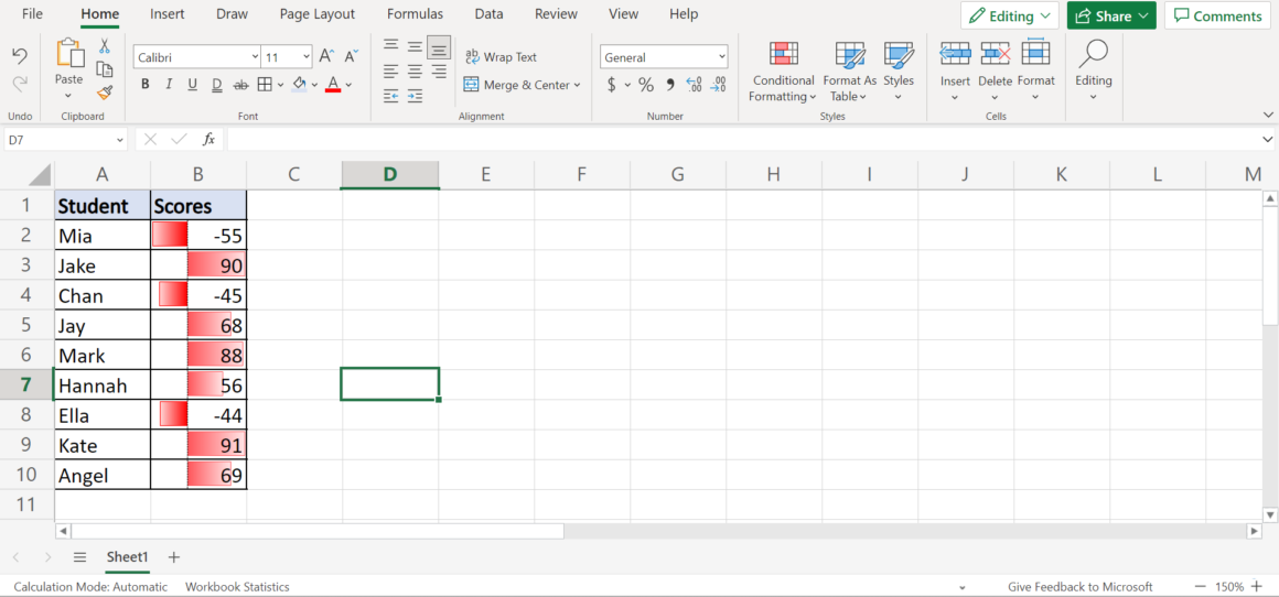 How to Add and Customize Data Bars in Excel - Sheetaki