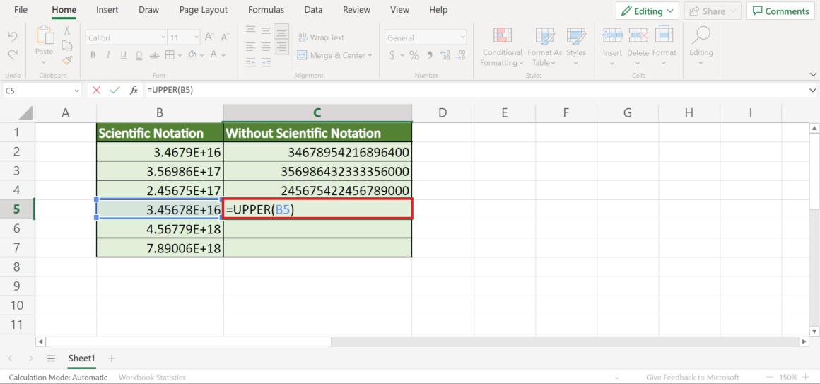 How to Get Rid of Scientific Notation in Excel Sheetaki