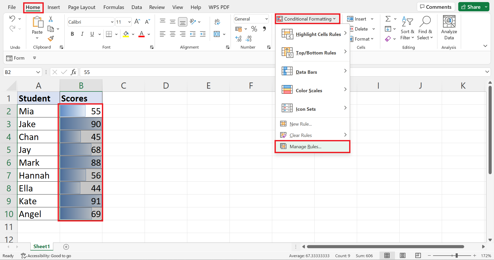 Add and Customize Data Bars in Excel 