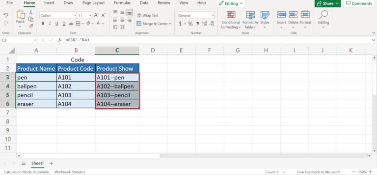 How to Do Product Codes in Excel - Sheetaki