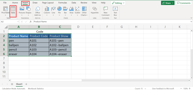 How to Do Product Codes in Excel - Sheetaki