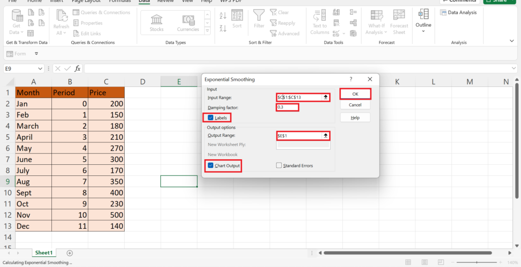 How to Use Exponential Smoothing in Excel Sheetaki