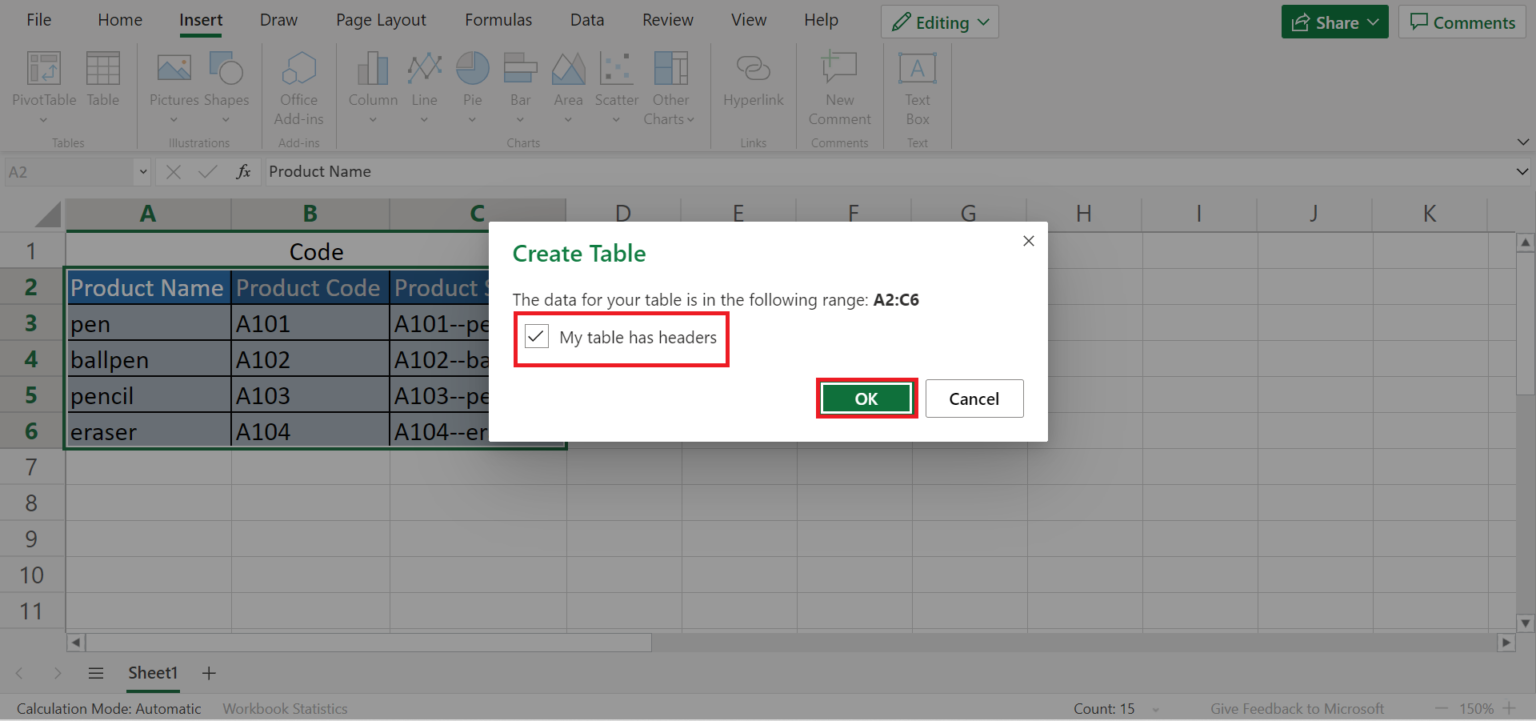 How to Do Product Codes in Excel - Sheetaki