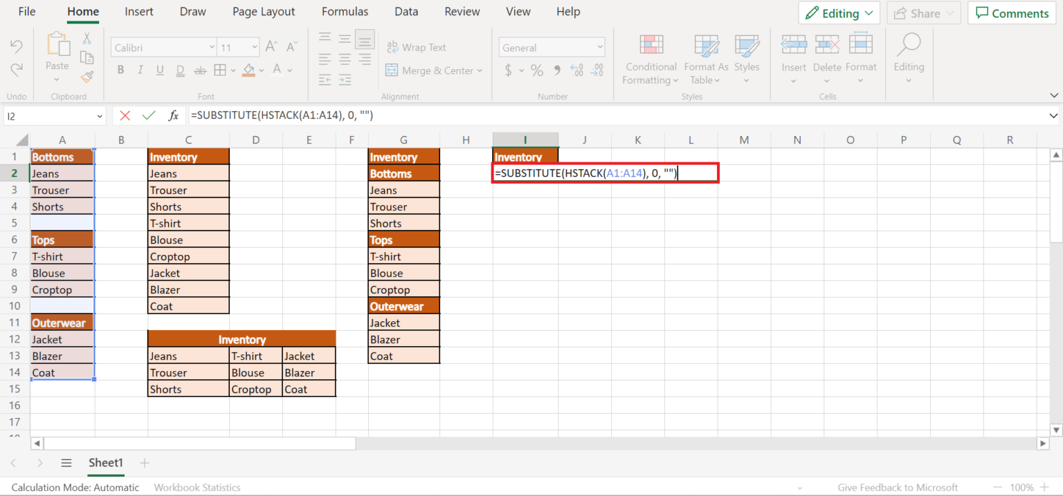 How to Combine Ranges or Arrays in Excel Sheetaki