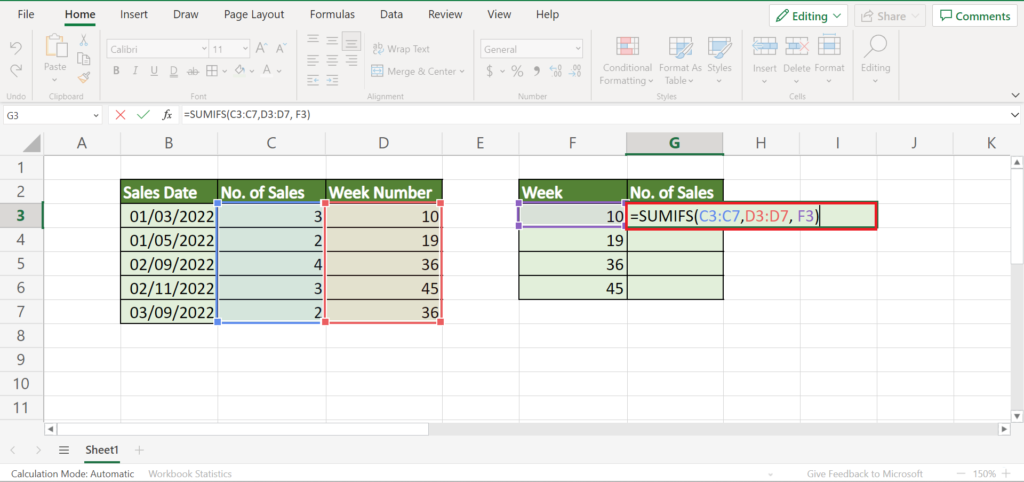 How to Sum by Week in Excel - Sheetaki