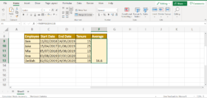 How to Calculate Tenure in Excel - Sheetaki
