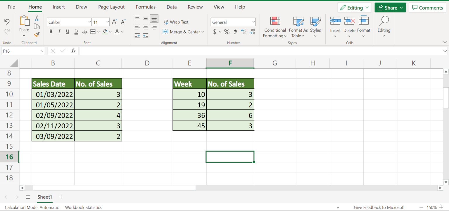 How to Sum by Week in Excel - Sheetaki