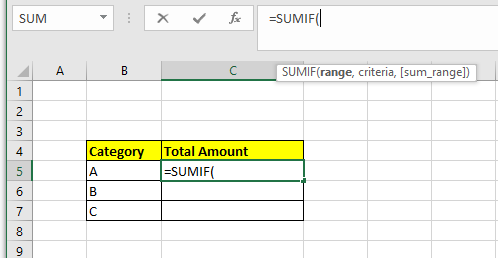 use SUMIF from another sheet in Excel