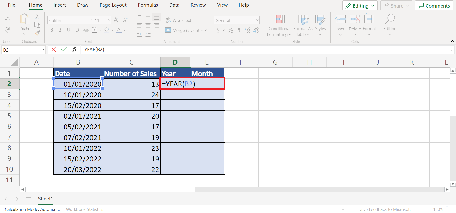 Group by Month and Year in Pivot Table in Excel