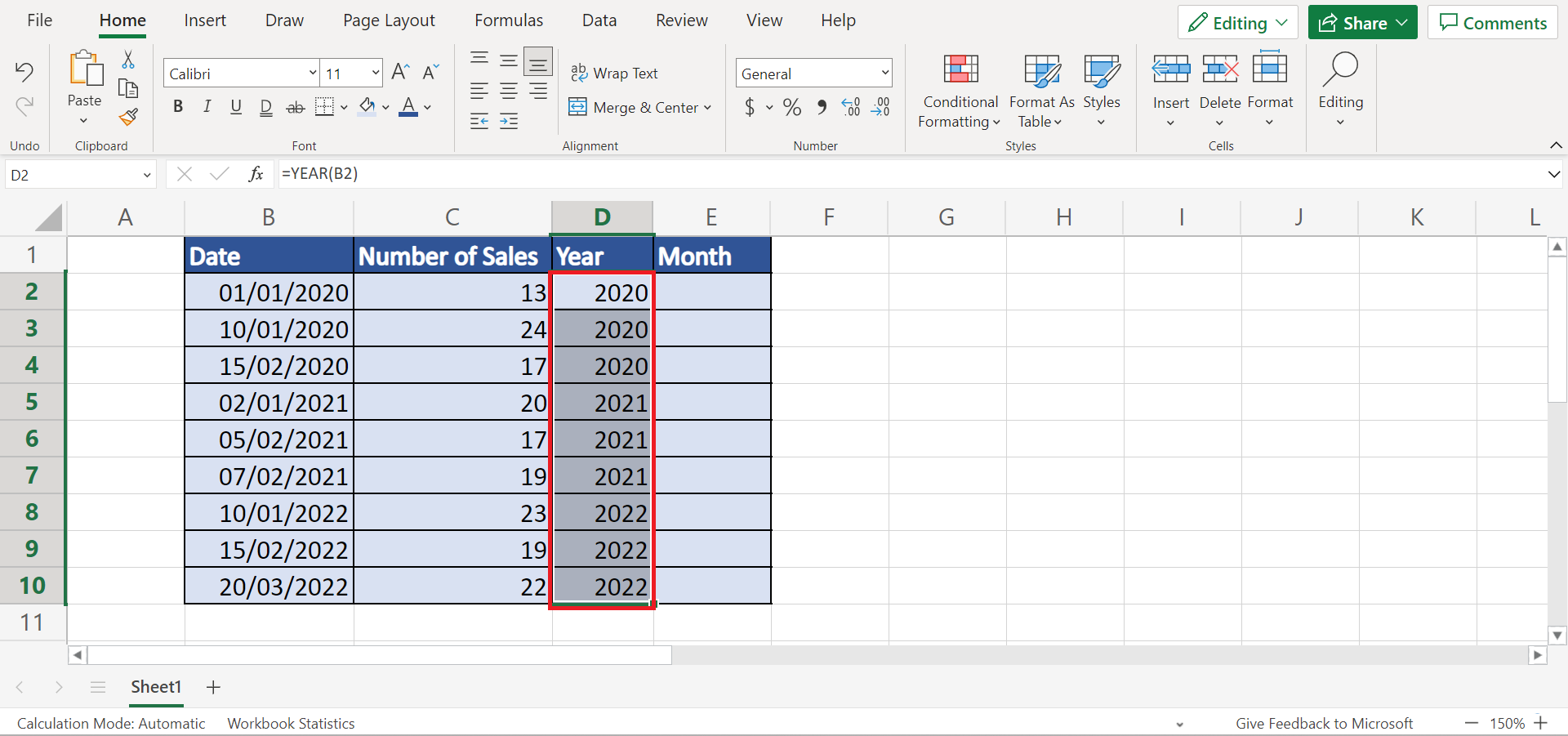 Group by Month and Year in Pivot Table in Excel