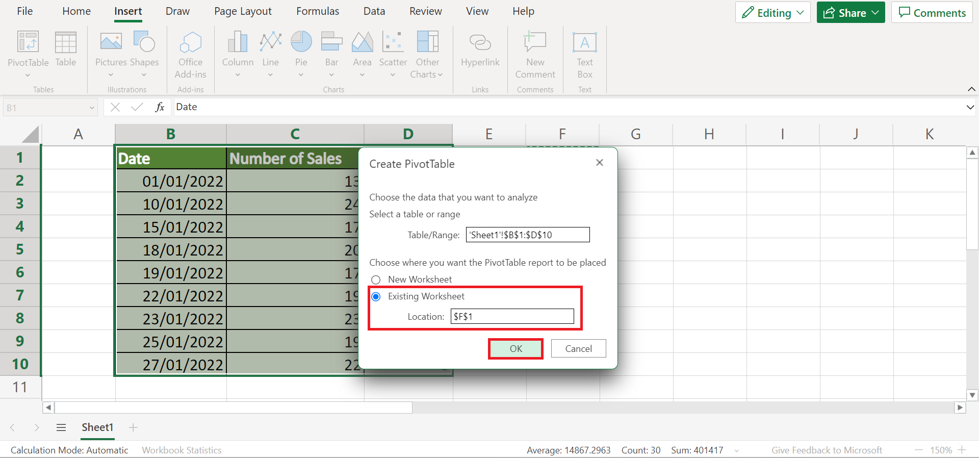 Group Data by Week in Excel
