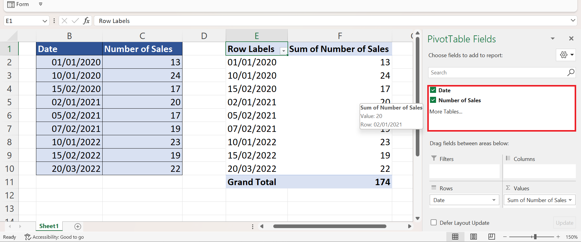 Group by Month and Year in Pivot Table in Excel