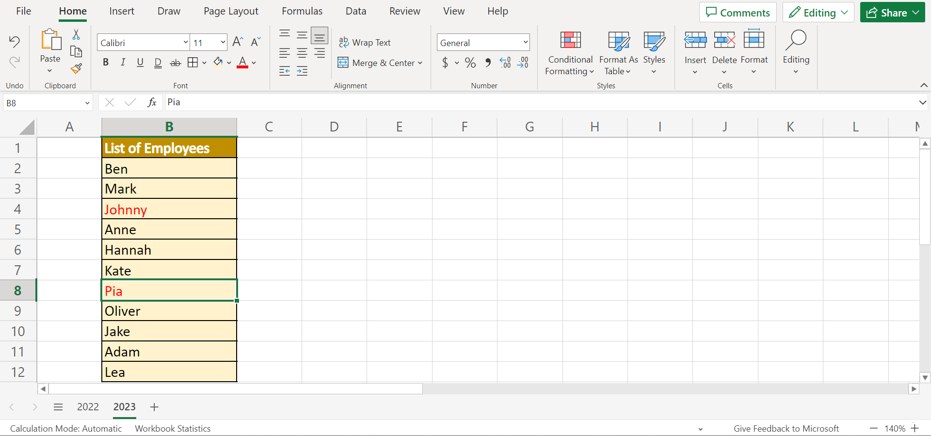 Final dataset
