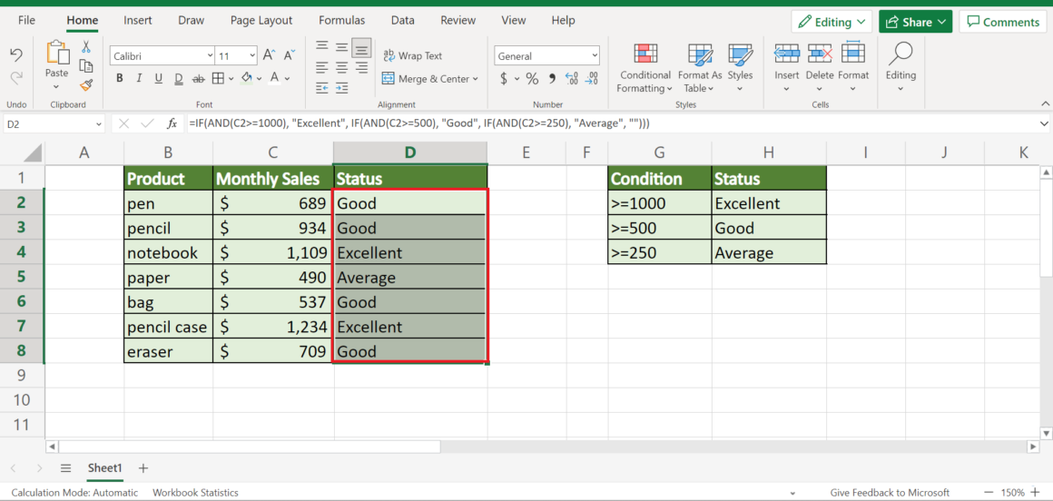 How to Use an IF Function with 3 Conditions in Excel - Sheetaki