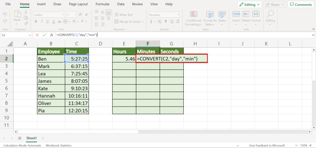 How to Convert Time into Decimals in Excel - Sheetaki