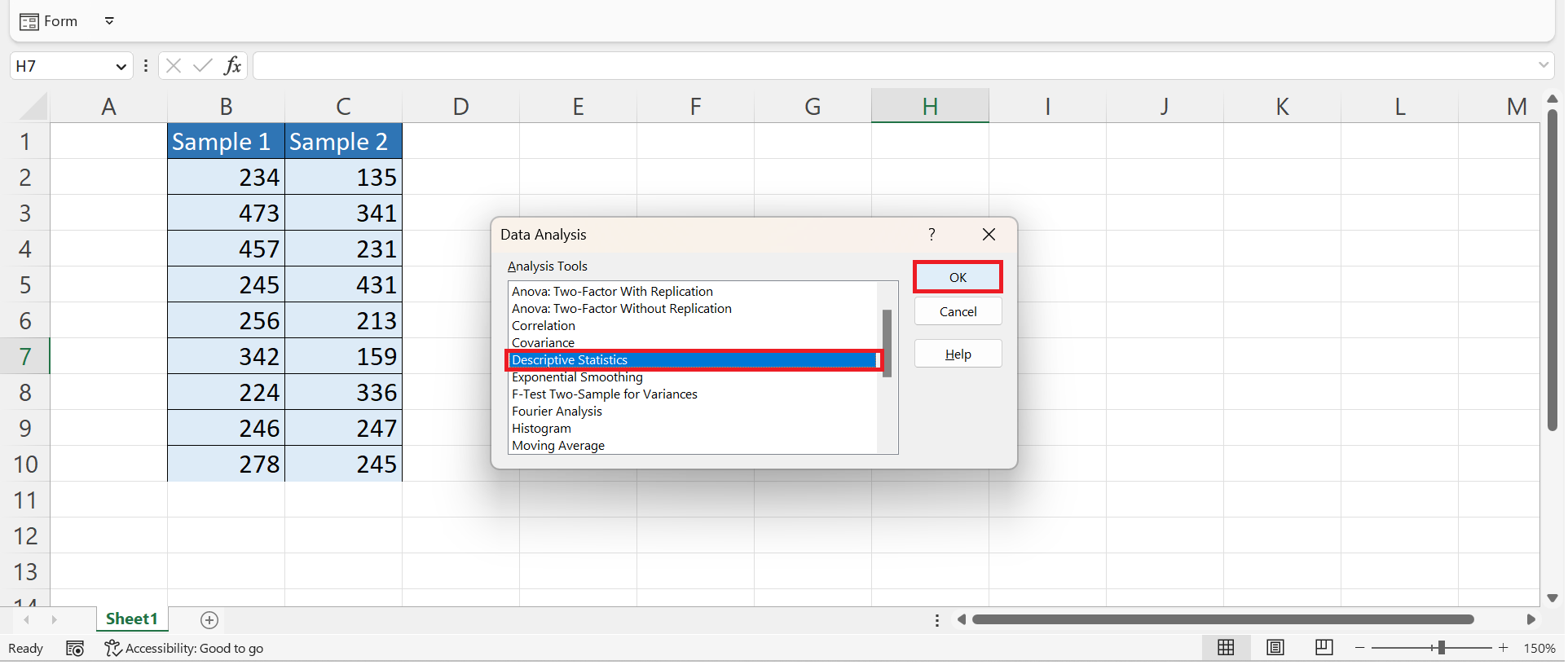 Calculate Standard Error in Excel