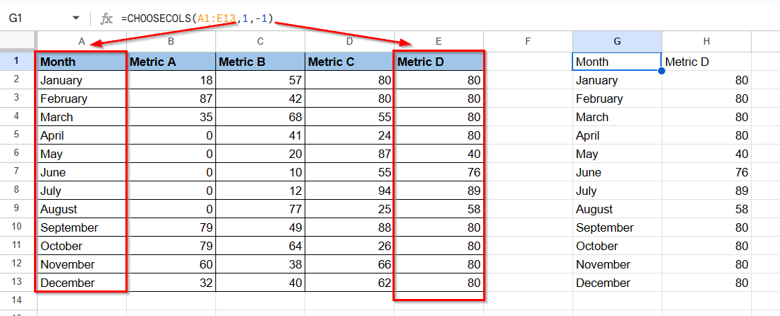 use negative numbers