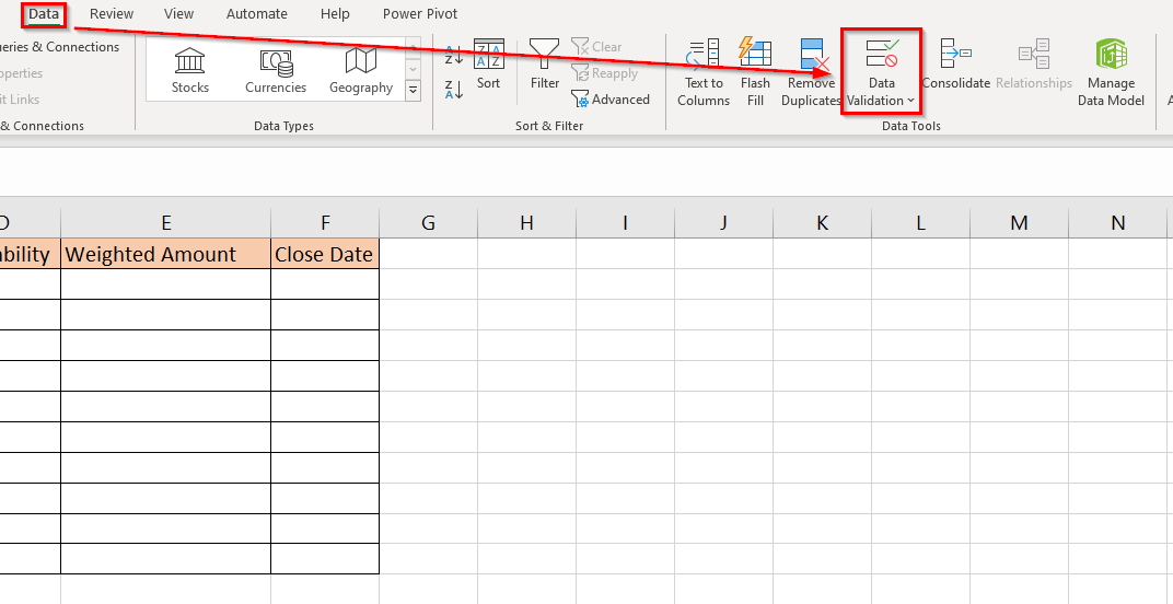 add data validation to stage field
