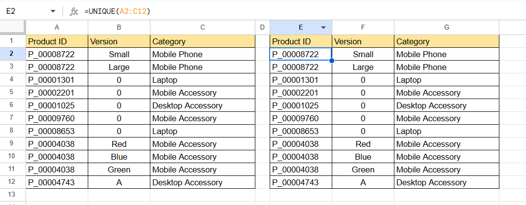 How to Remove Duplicates by Key Column in Google Sheets