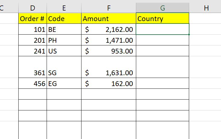 we want to fill out Country field