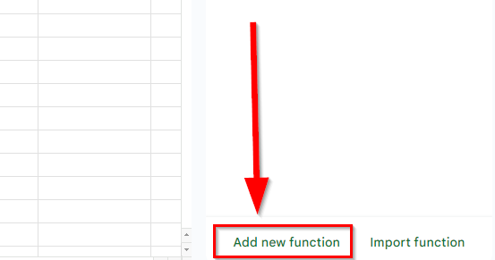 select "Add new function"
