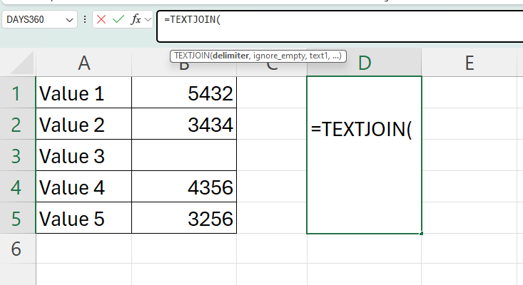 type TEXTJOIN function
