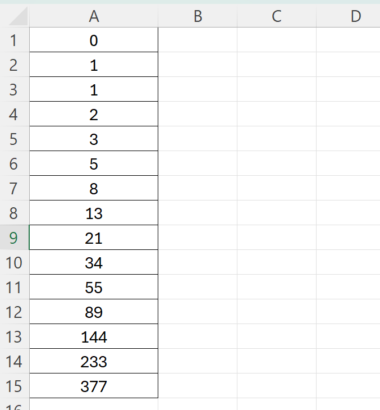 How to Create Fibonacci Sequence in Excel - Sheetaki